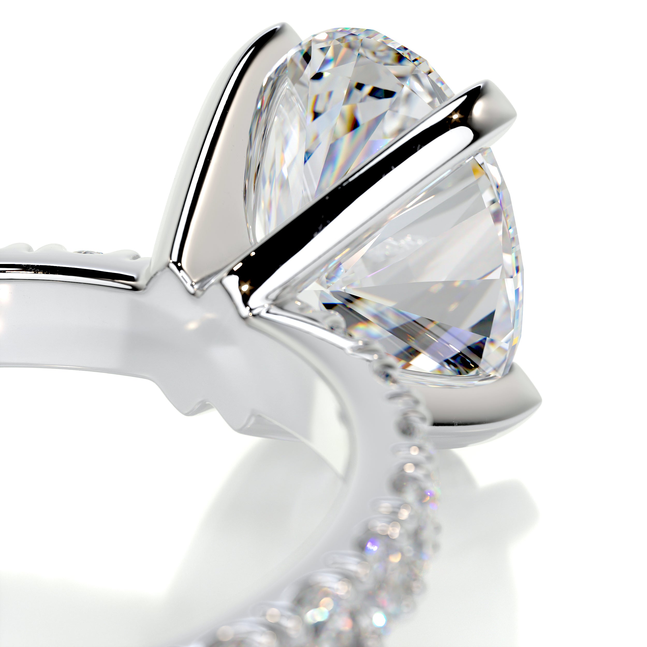 Alison Moissanite & Diamonds Ring -Platinum