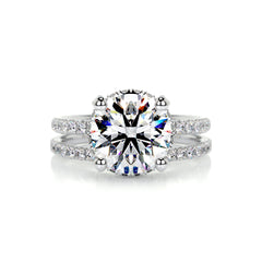 Quinn Moissanite & Diamonds Bridal set -14K White Gold