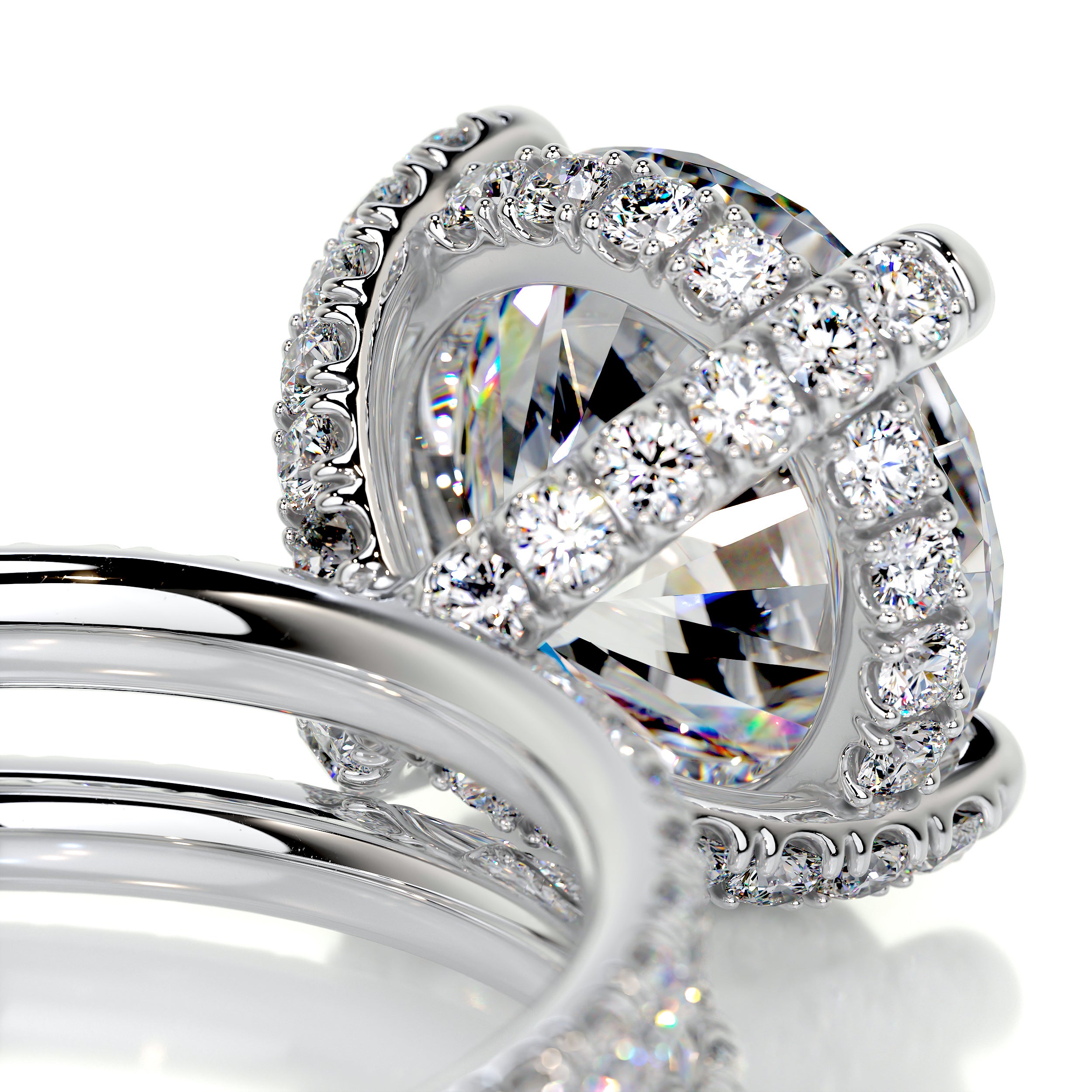 Quinn Moissanite & Diamonds Bridal set   (4 Carat) -Platinum