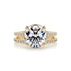 Quinn Moissanite & Diamonds Bridal set -18K Yellow Gold