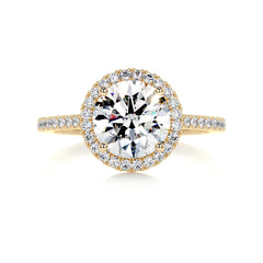Layla Moissanite & Diamond Ring - 18K Yellow Gold