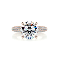 Milly Moissanite & Diamond Ring -14K Rose Gold