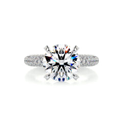 Milly Moissanite & Diamond Ring -Platinum