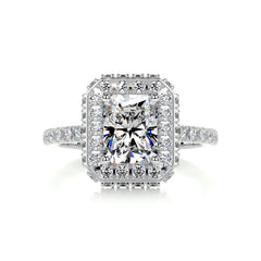 Lana Moissanite & Diamond Ring -18K White Gold