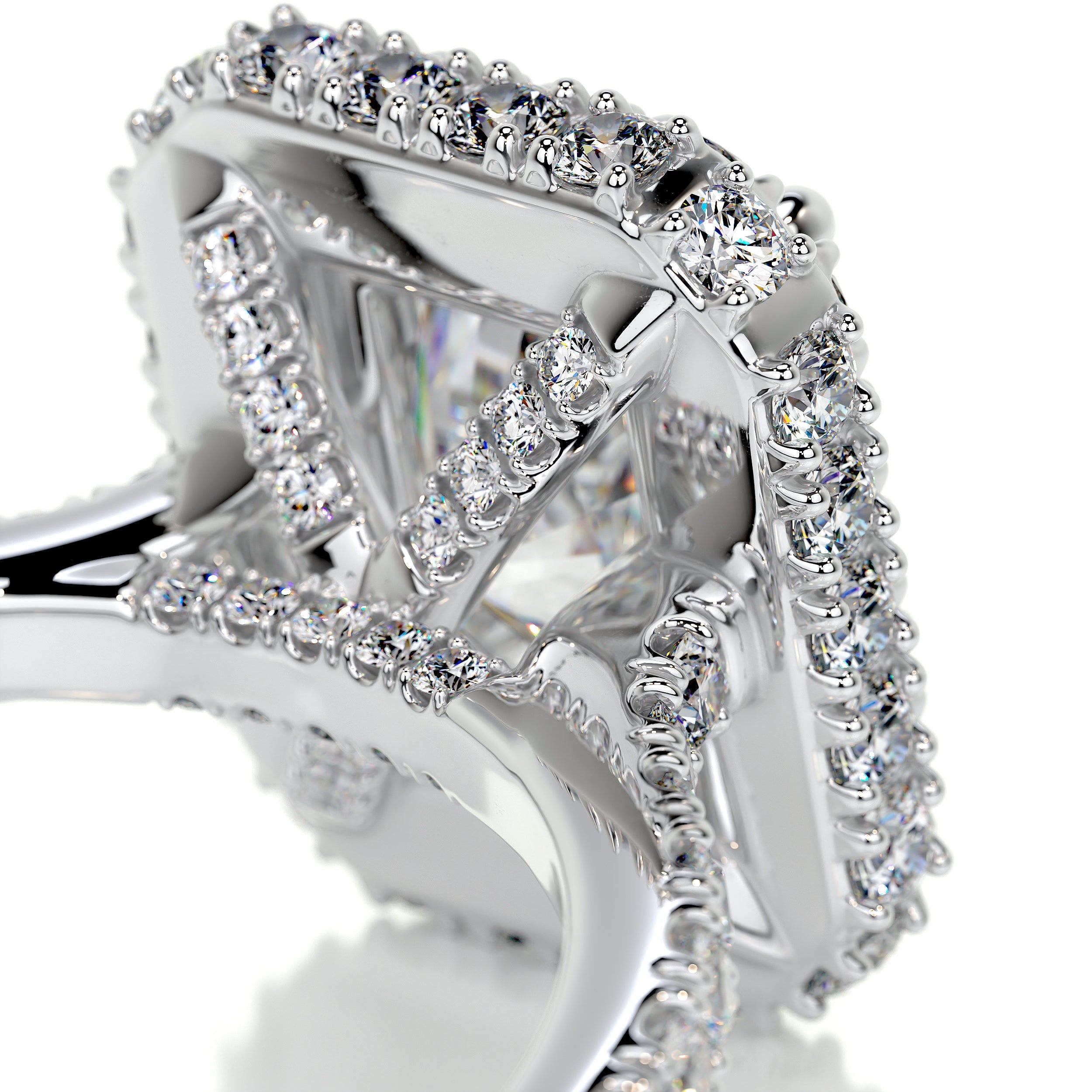 Lana Moissanite & Diamonds Ring   (2.5 Carat) -Platinum