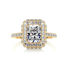 Lana Moissanite & Diamond Ring -18K Yellow Gold