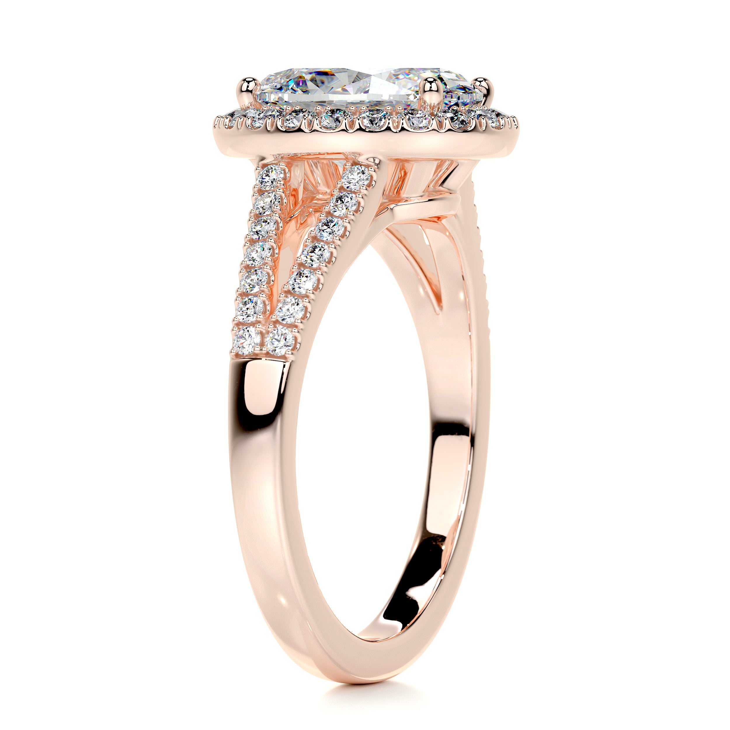 Blakely Moissanite & Diamonds Ring   (2.65 Carat) -14K Rose Gold