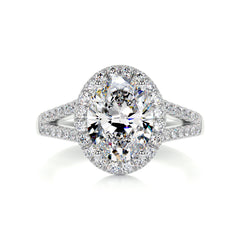 Blakely Moissanite & Diamond Ring -Platinum