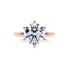 Samantha Moissanite Ring -14K Rose Gold