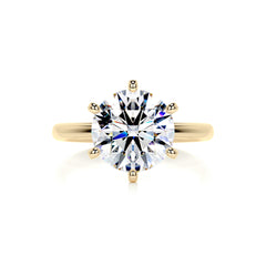 Samantha Moissanite Ring -18K Yellow Gold