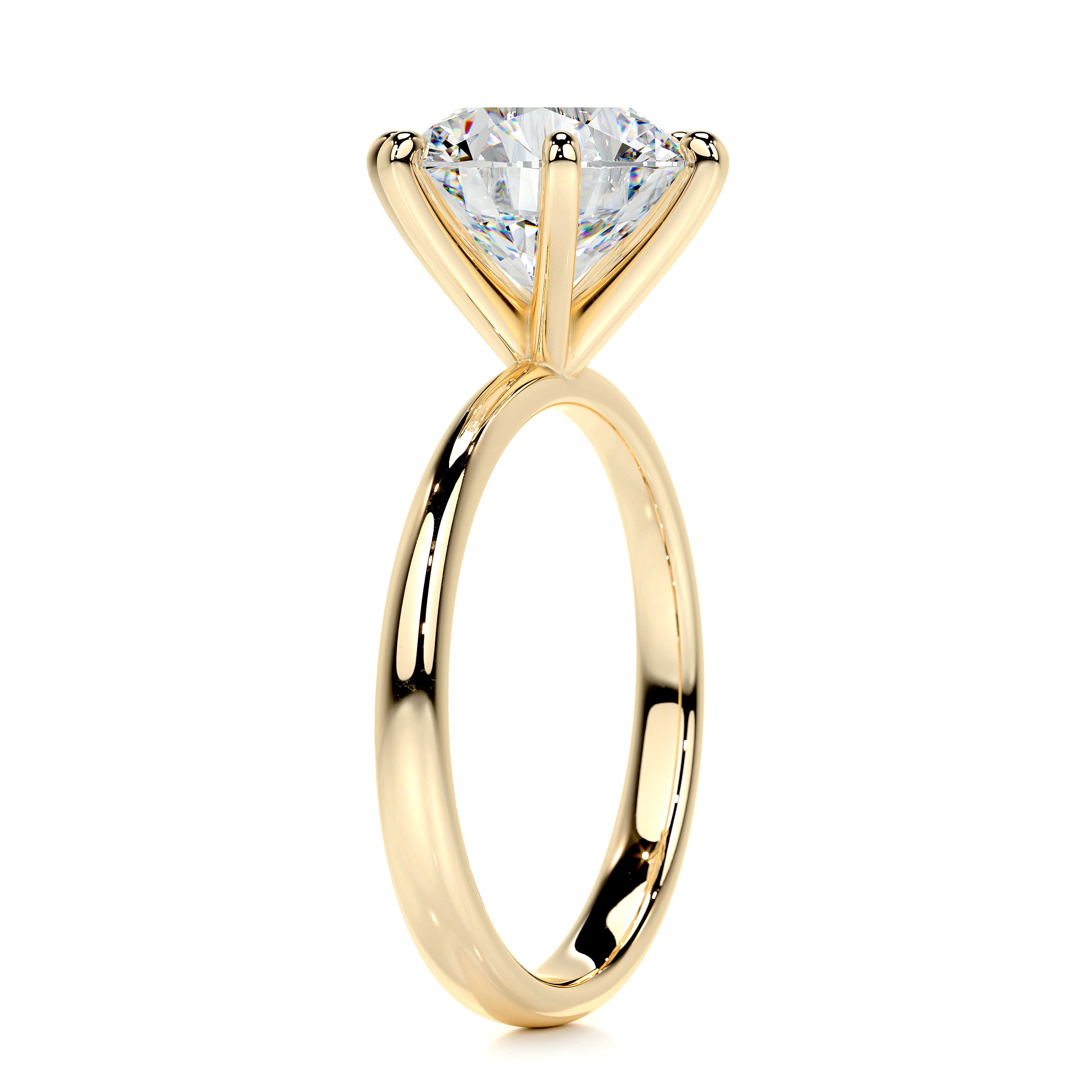 Samantha Moissanite Ring   (3.12 Carat) -18K Yellow Gold