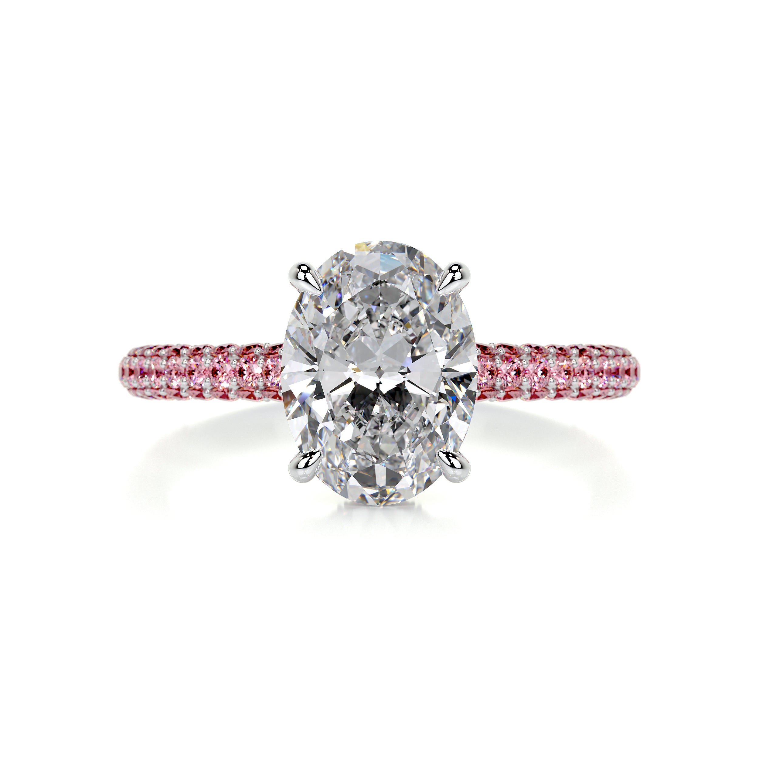 Rebecca Moissanite & Gemstones Ring -Platinum