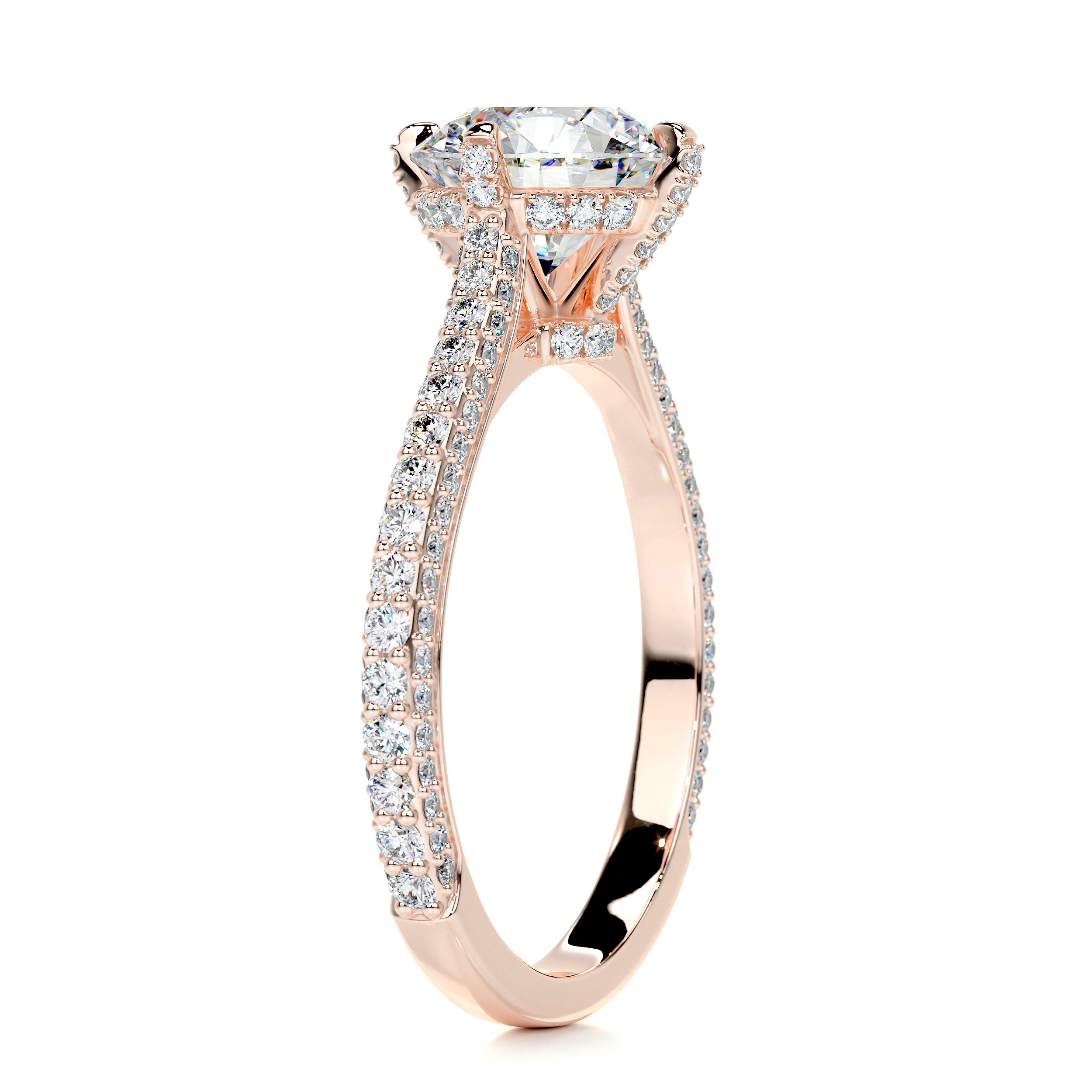 Jocelyn Moissanite & Diamonds Ring -14K Rose Gold