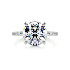 Quinn Moissanite & Diamond Ring -Platinum