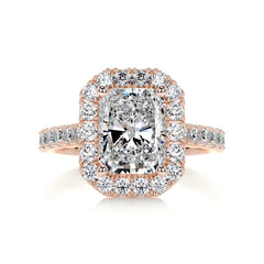 Andrea Moissanite & Diamond Ring -14K Rose Gold