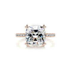 Quinn Moissanite & Diamond Ring -14K Rose Gold