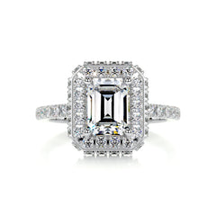 Lana Moissanite & Diamond Ring -18K White Gold