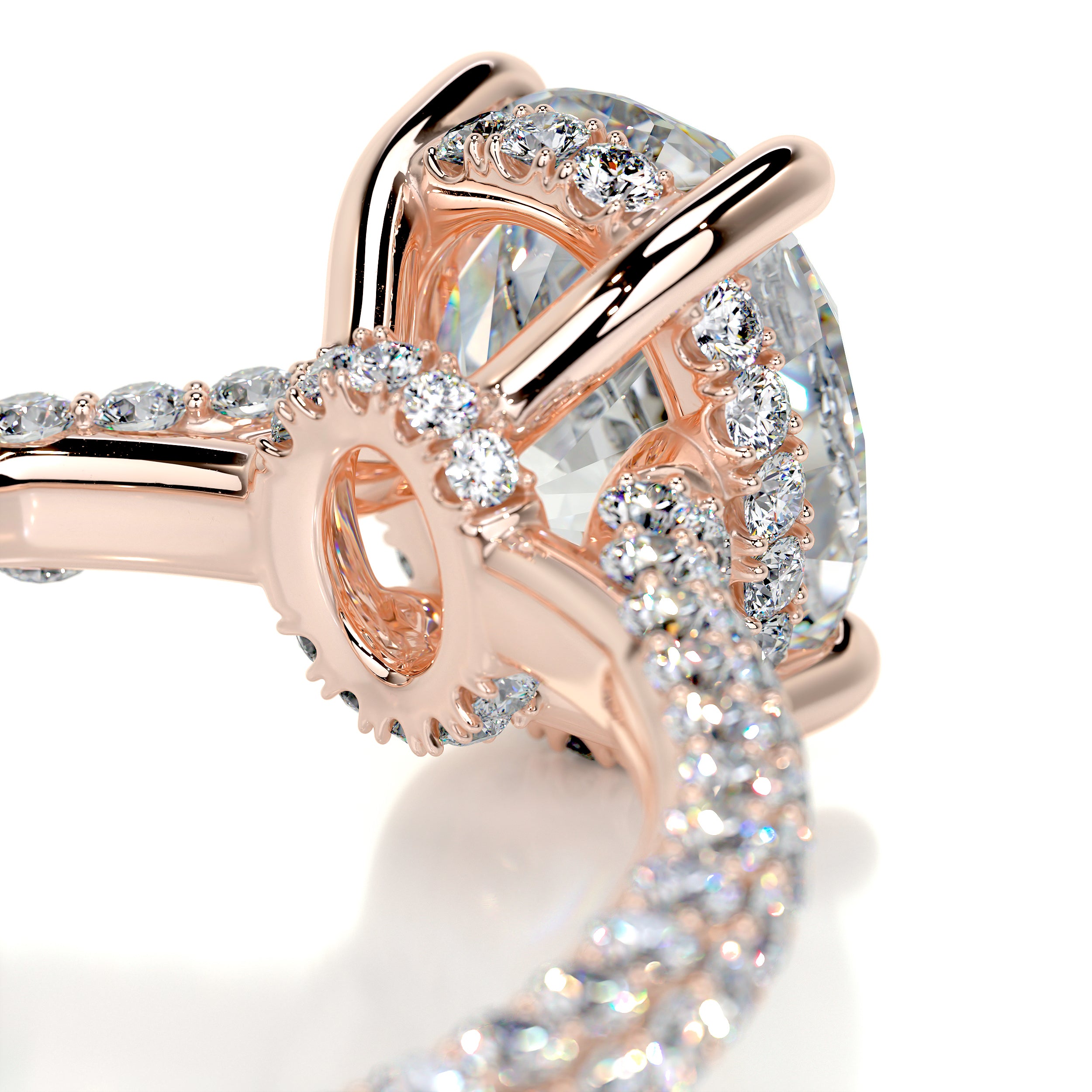 Rebecca Moissanite & Diamonds Ring -14K Rose Gold