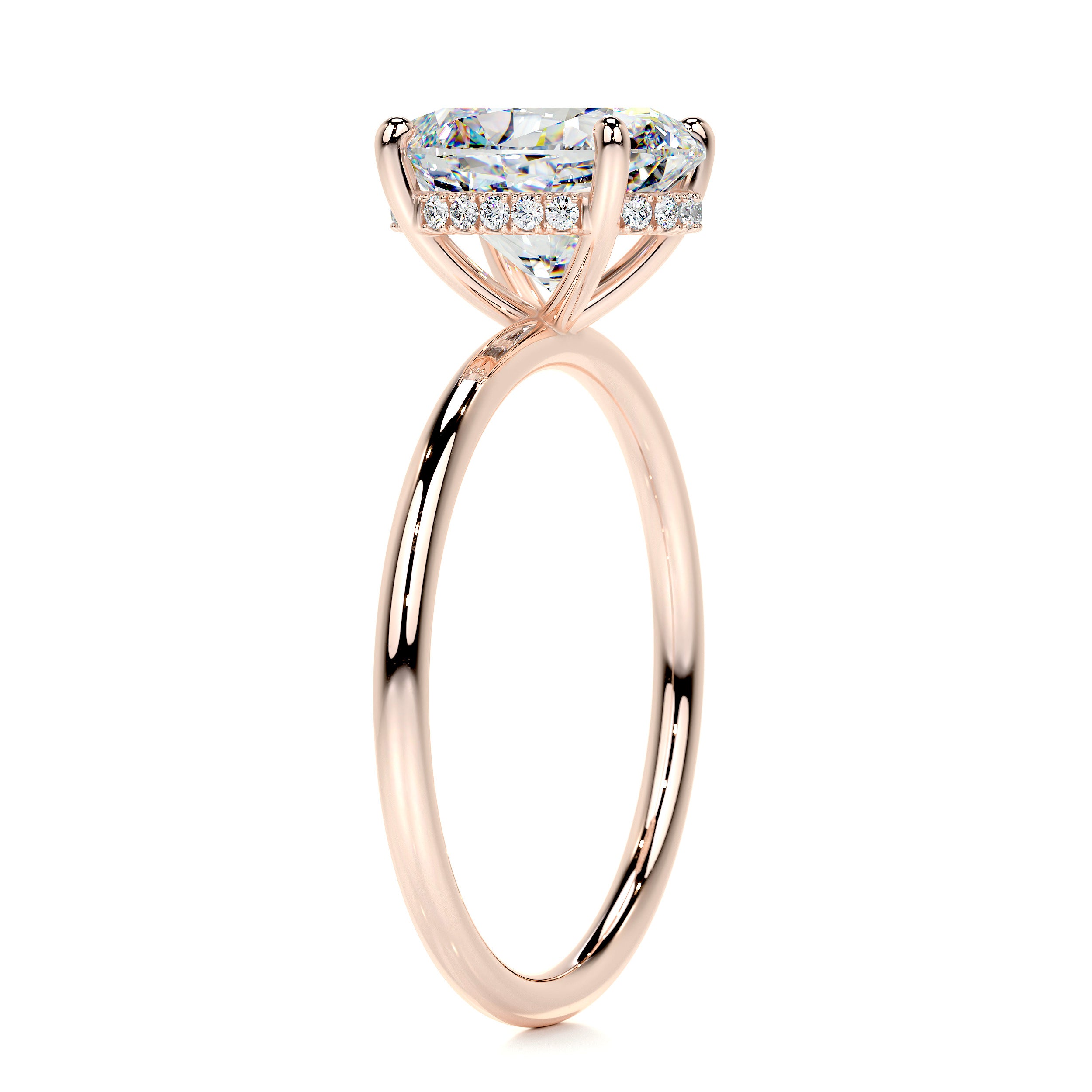 Willow Moissanite & Diamonds Ring -14K Rose Gold