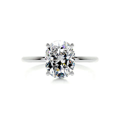 Willow Moissanite & Diamond Ring -Platinum