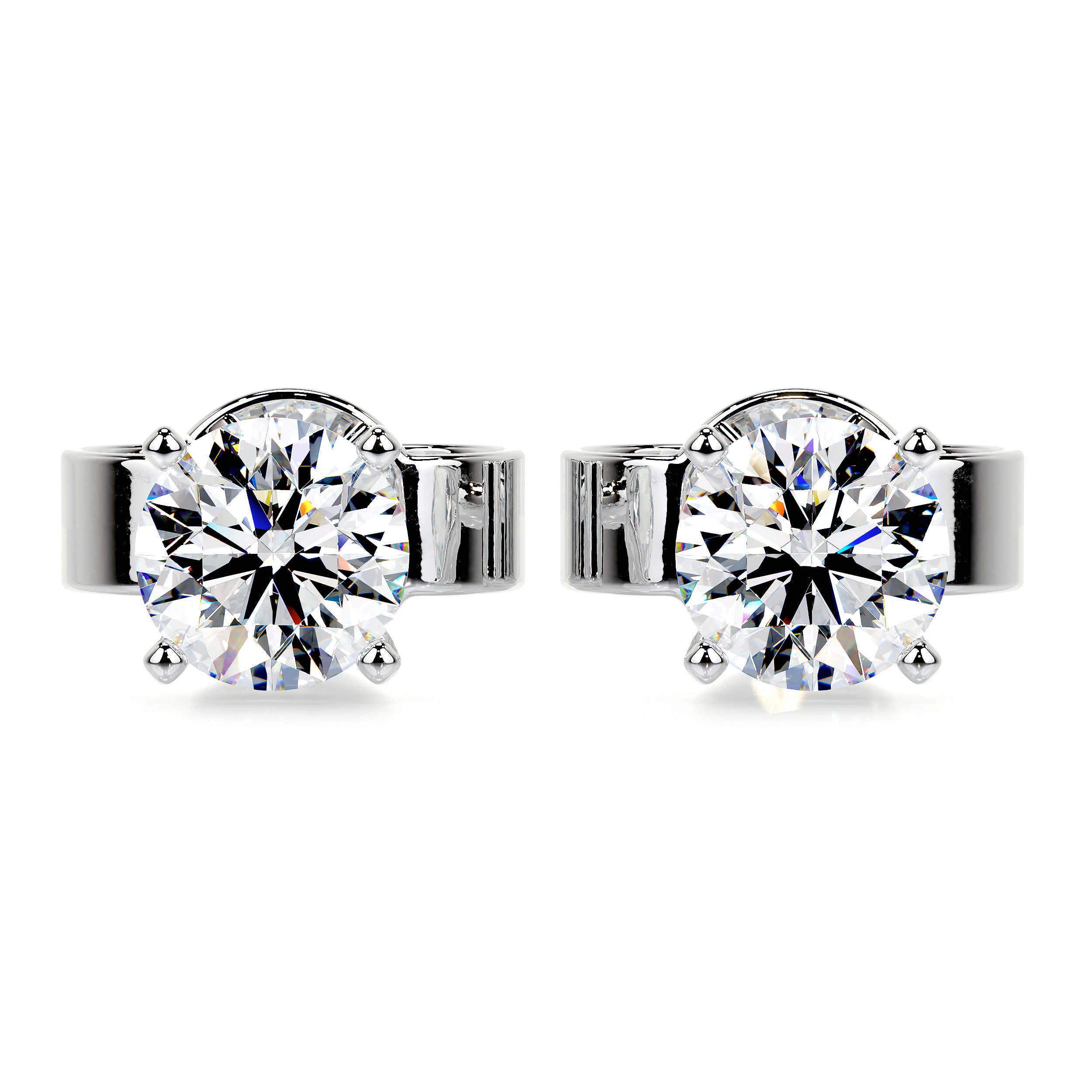 Round Certified popular VVS1 Moissanite Stud Earring For Wedding, Anniversary & Gifting.