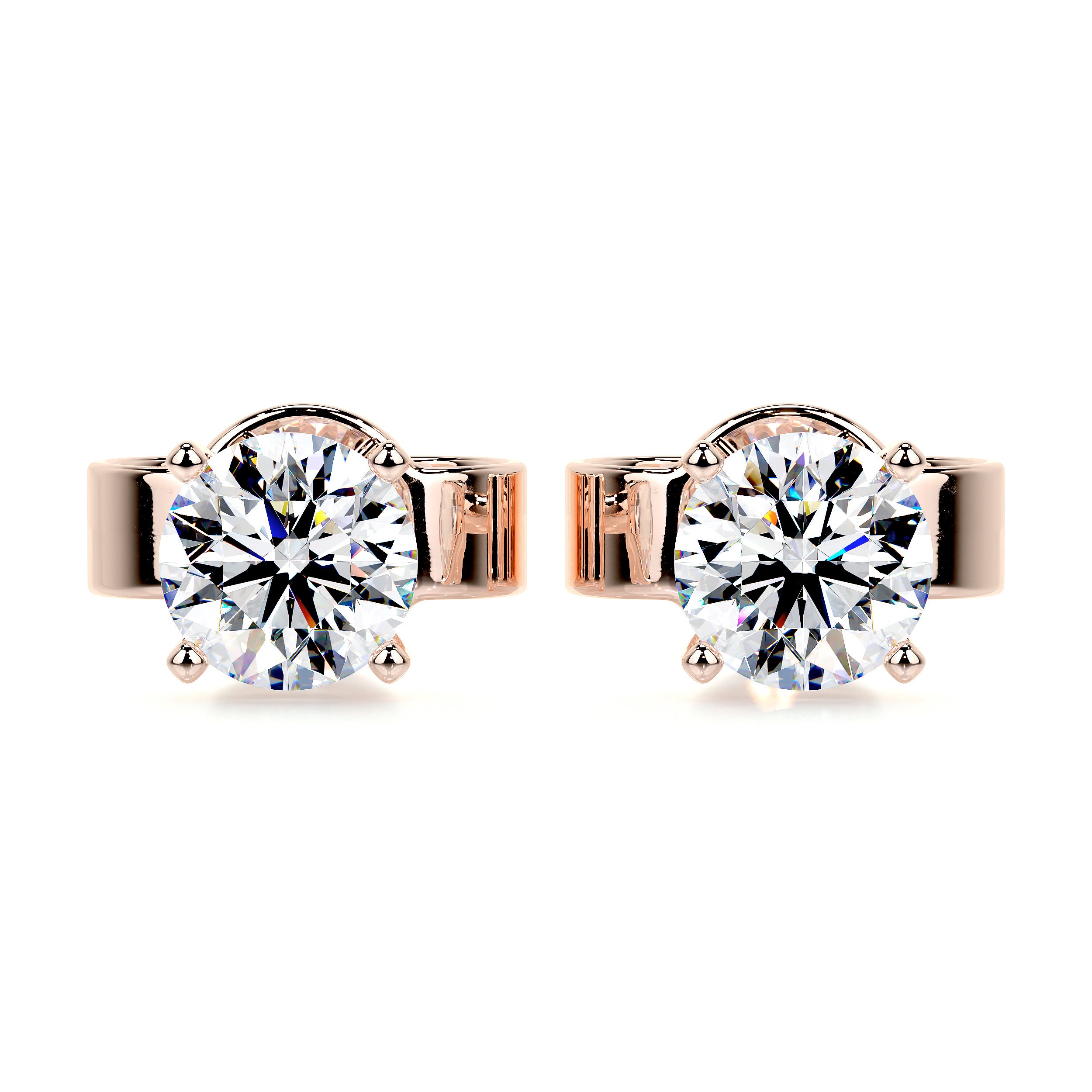 Trendy Royal Rose Gold Plated Earrings with American Diamond Stones |  Sasitrends | Sasitrends