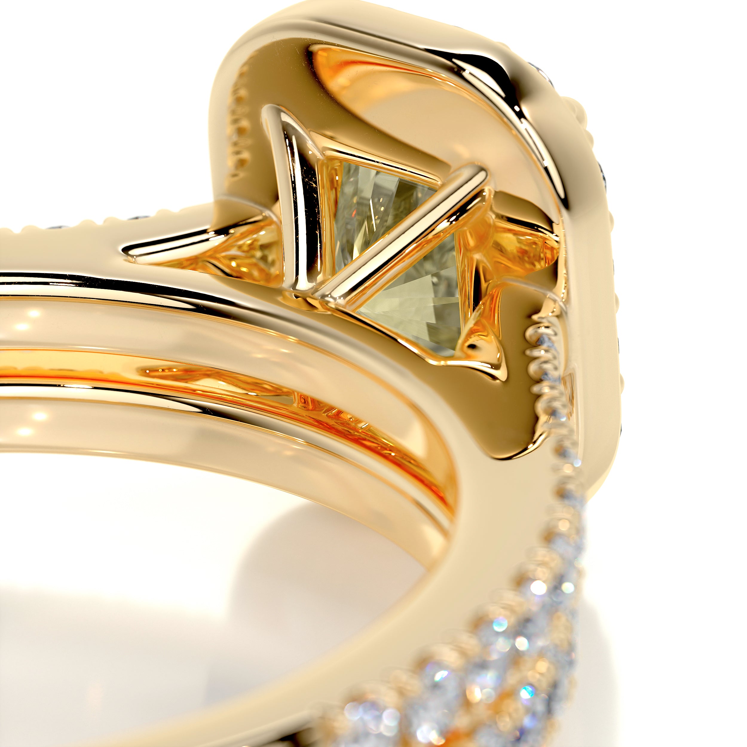 Cora Diamond Bridal Set -18K Yellow Gold
