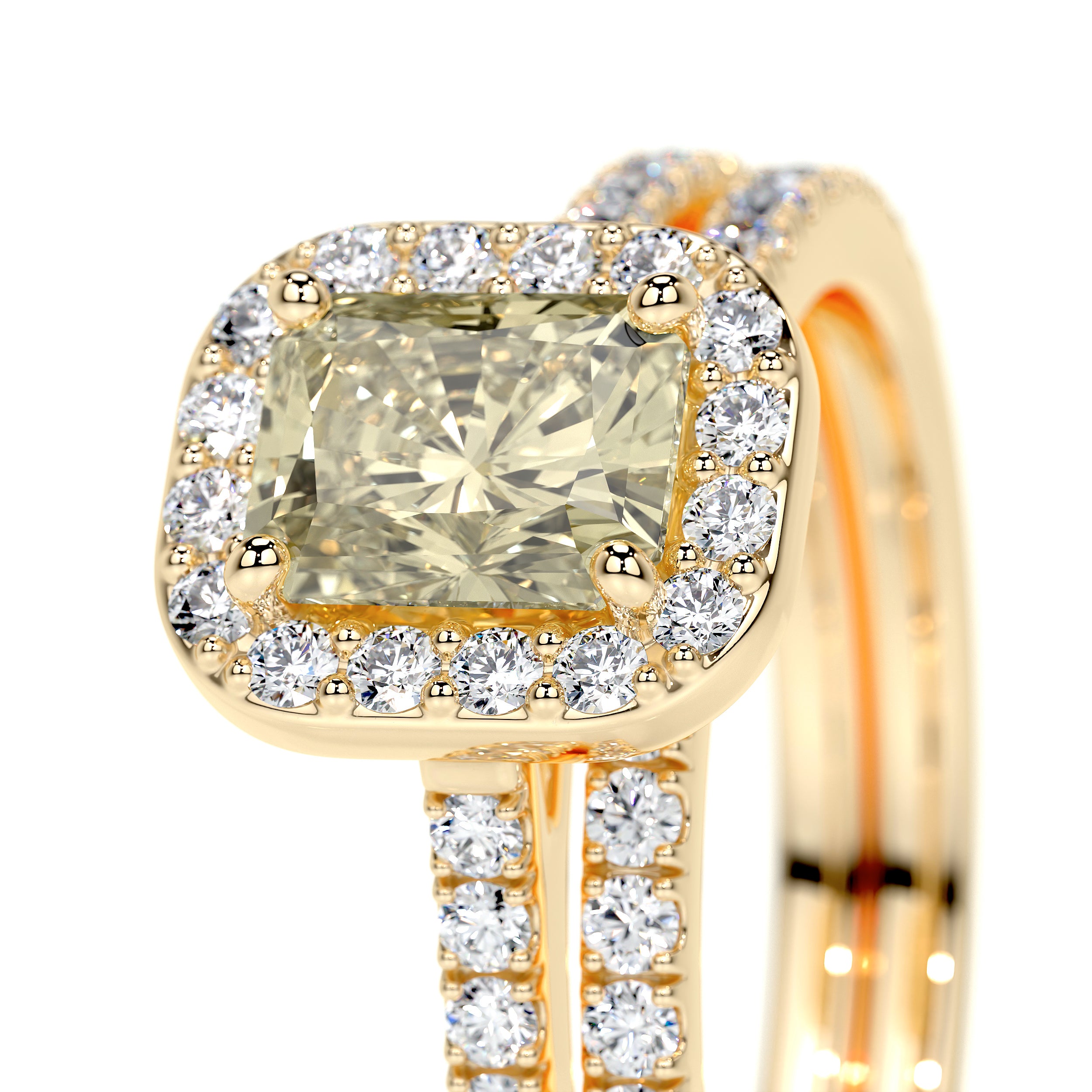 Cora Lab Grown Diamond Bridal Set -18K Yellow Gold