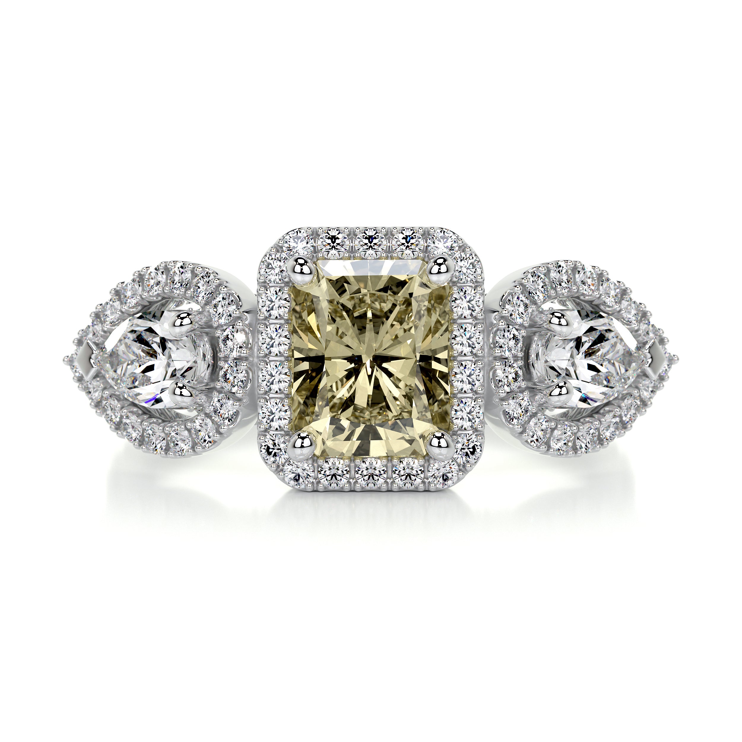Violet Diamond Engagement Ring   (2.25 Carat) - 14K White Gold