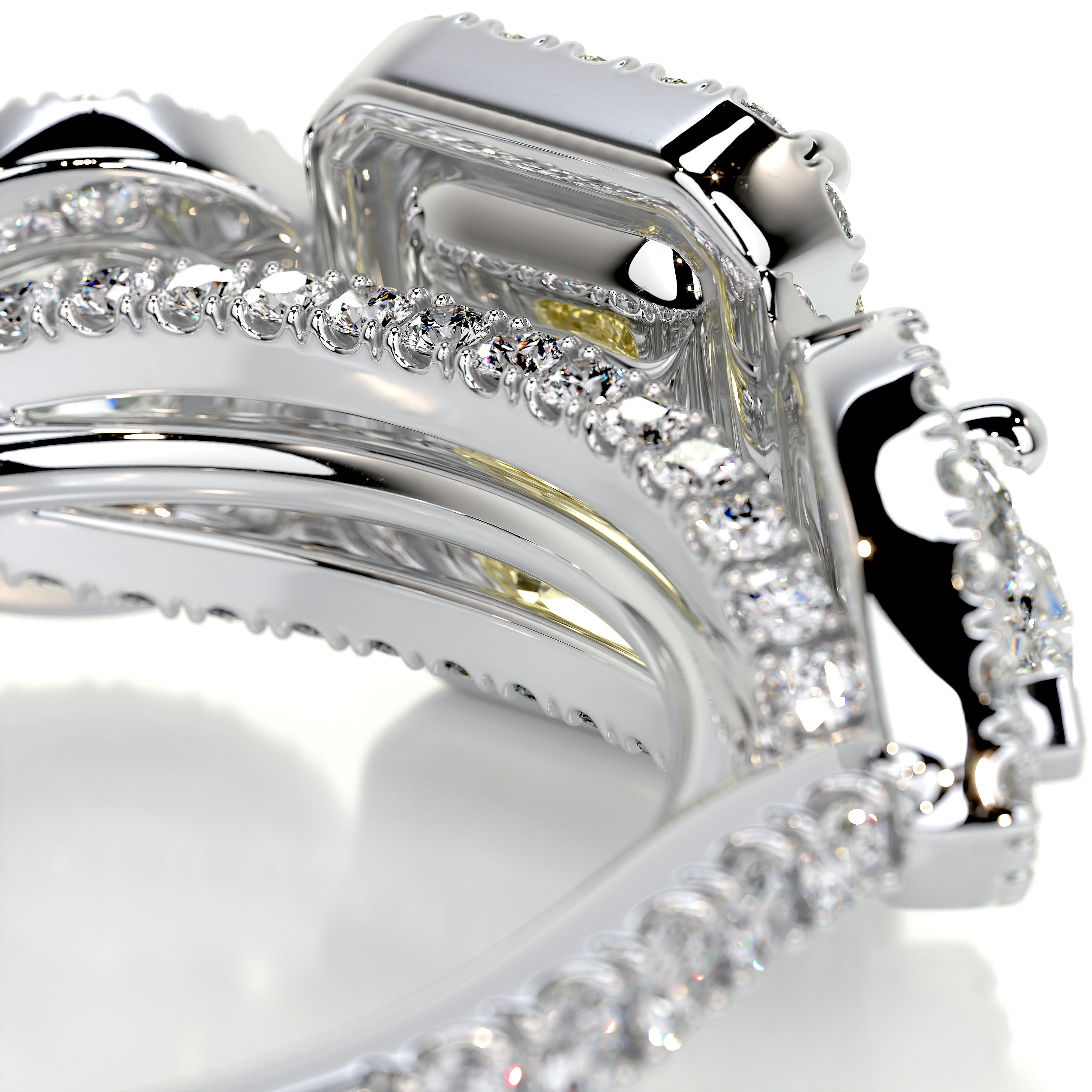 Violet Diamond Engagement Ring   (2.25 Carat) - 14K White Gold