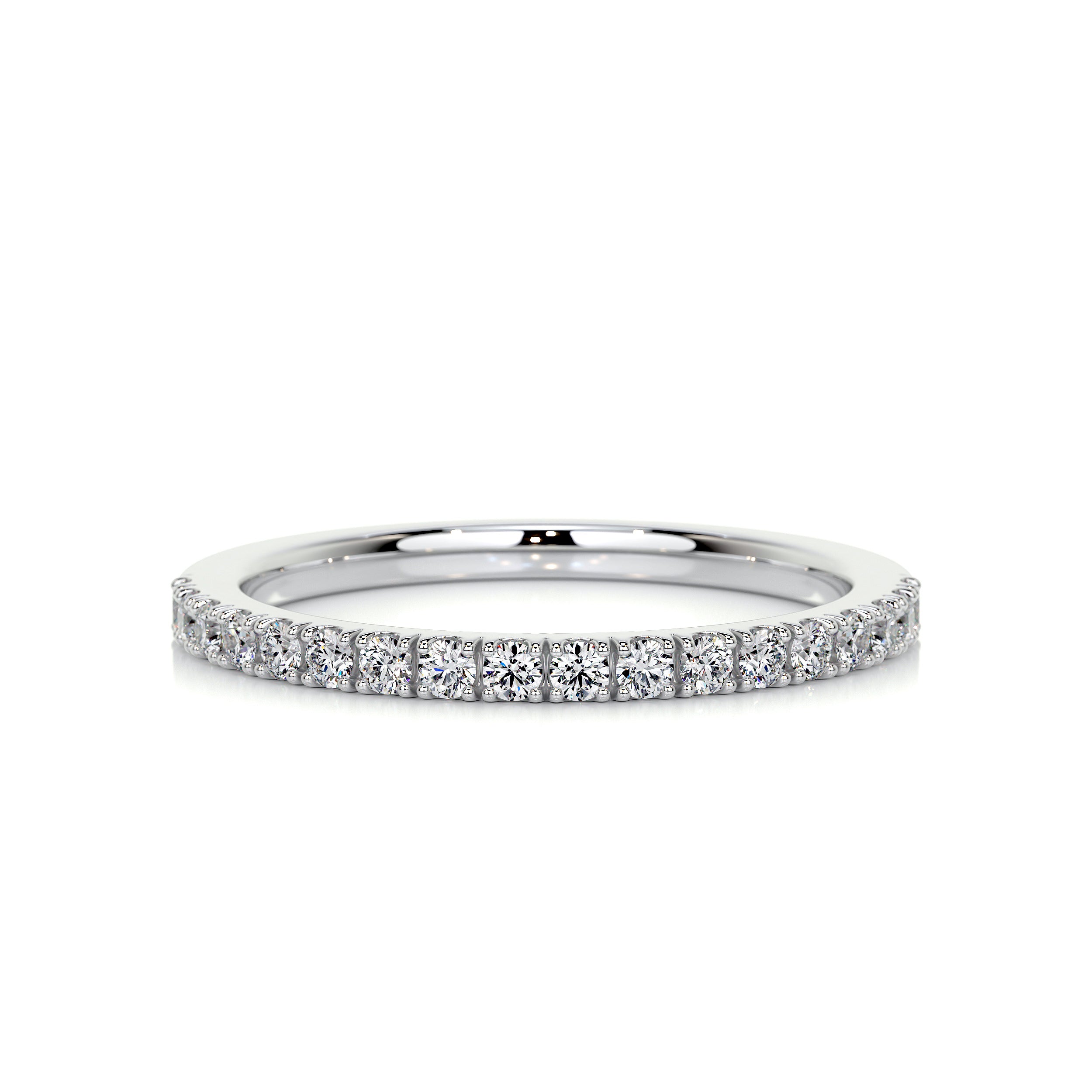 Stephanie Diamond Wedding Ring   (0.3 Carat) - 18K White Gold