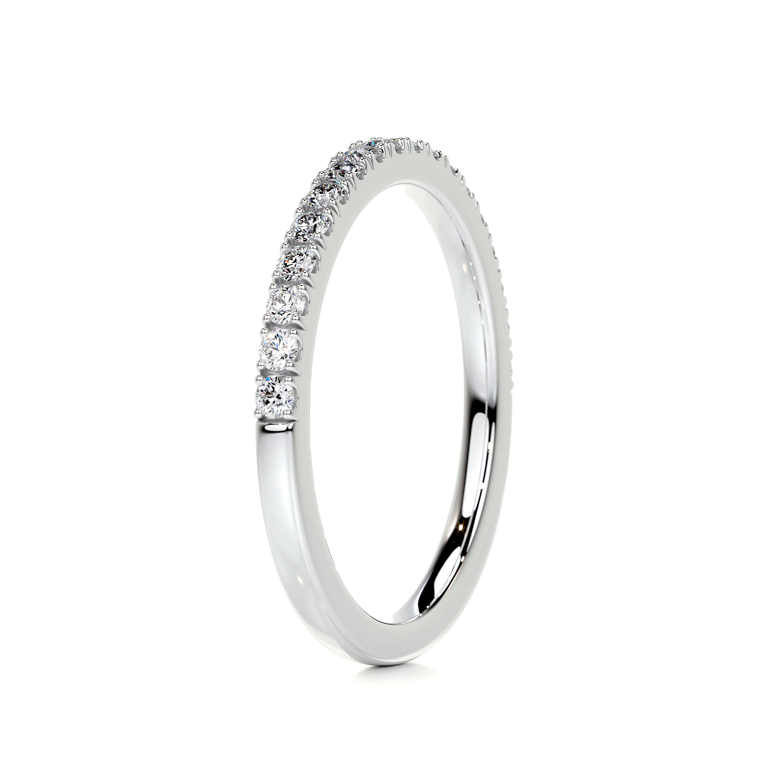 Stephanie Diamond Wedding Ring   (0.3 Carat) - 14K White Gold