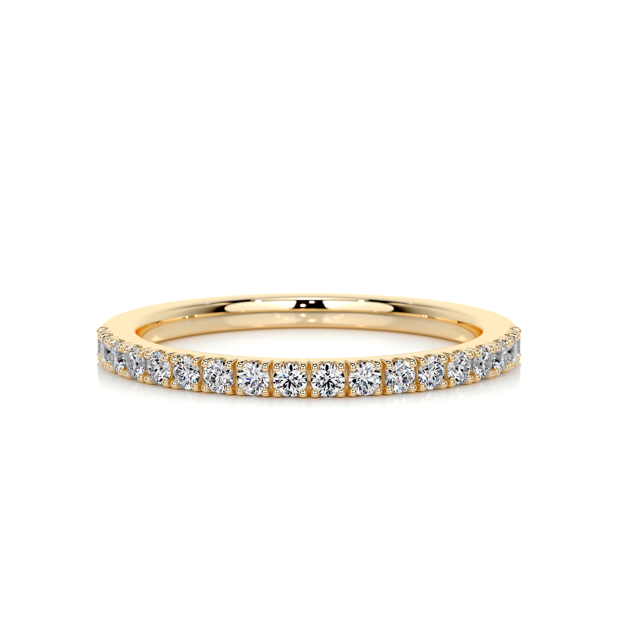 Stephanie Diamond Wedding Ring   (0.3 Carat) - 18K Yellow Gold