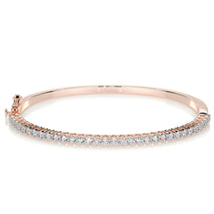 Karla Bangle Diamond Bracelet (1.6 Carat) -14K Rose Gold