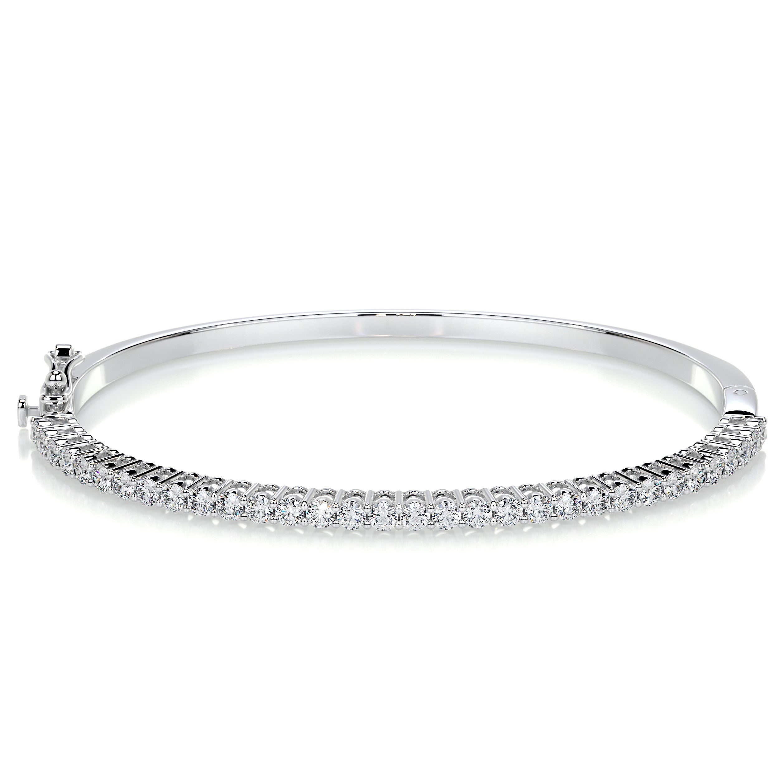 Karla Bangle Diamond Bracelet   (1.6 Carat) -18K White Gold