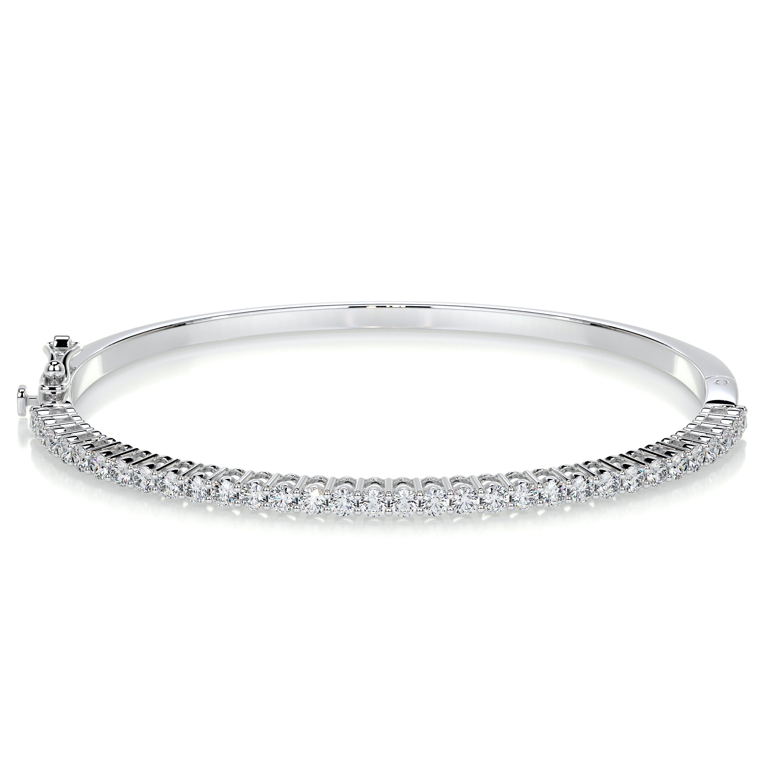 Karla Bangle Lab Grown Diamond Bracelet   (1.6 Carat) -18K White Gold