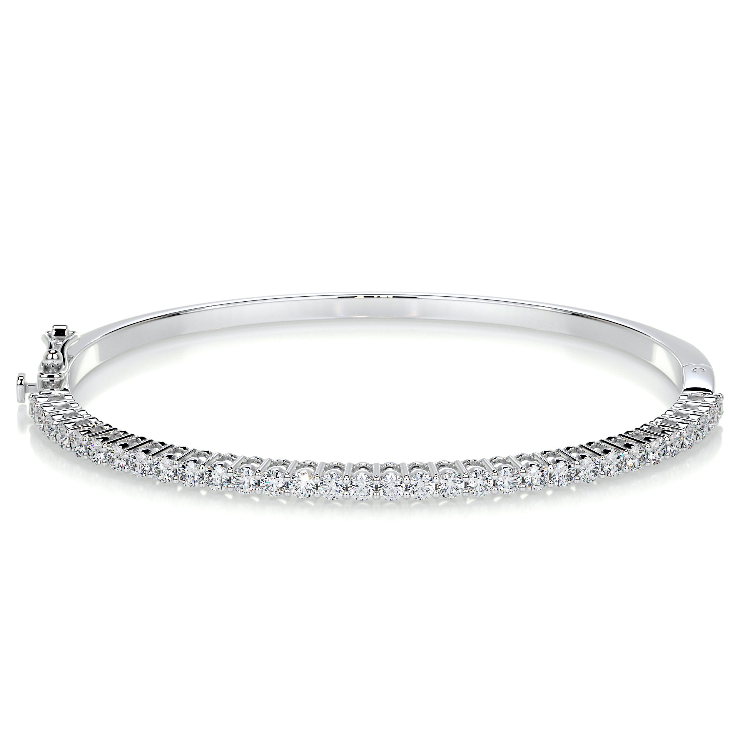 Karla Bangle Diamond Bracelet   (1.6 Carat) -14K White Gold