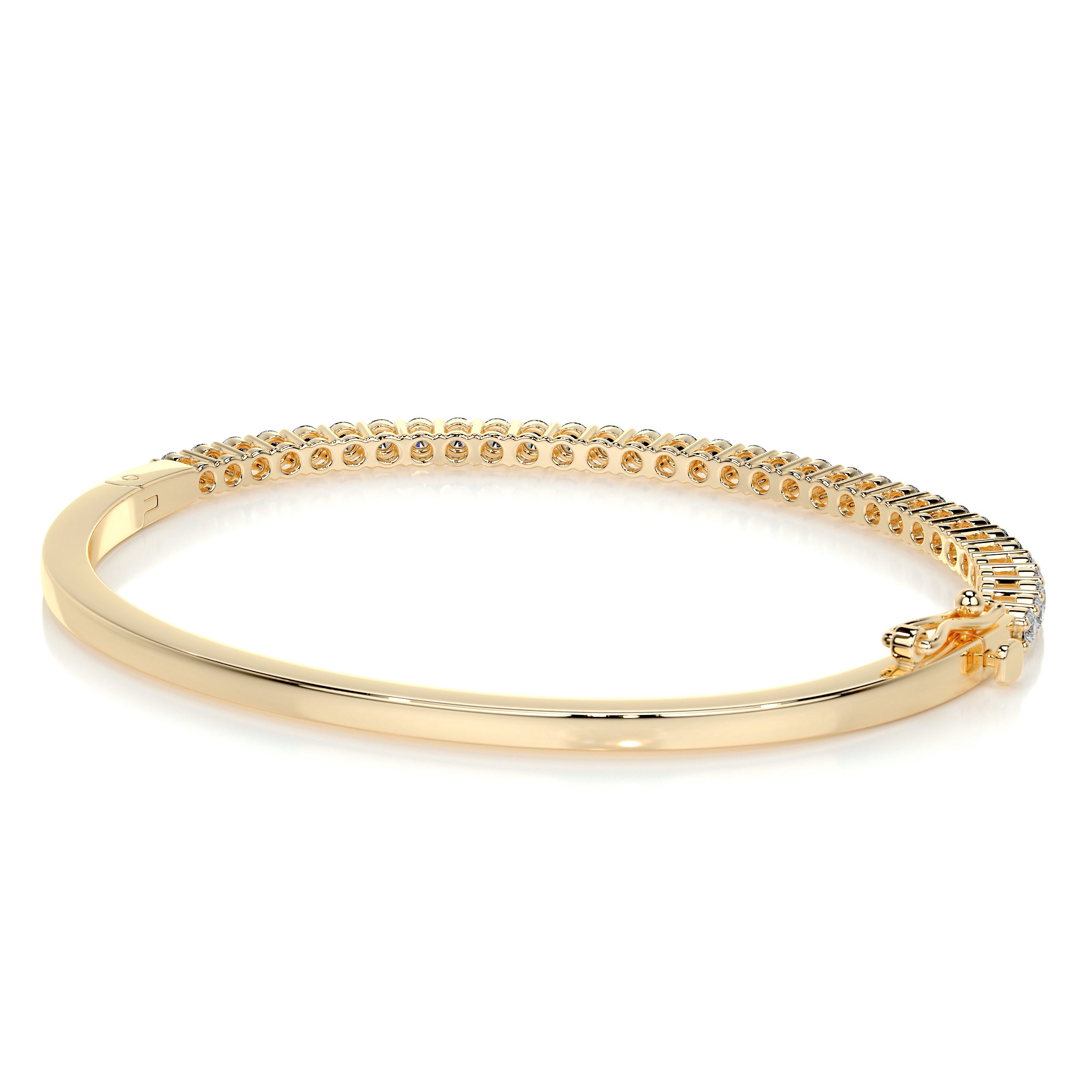 Karla Bangle Lab Grown Diamond Bracelet   (1.6 Carat) -18K Yellow Gold