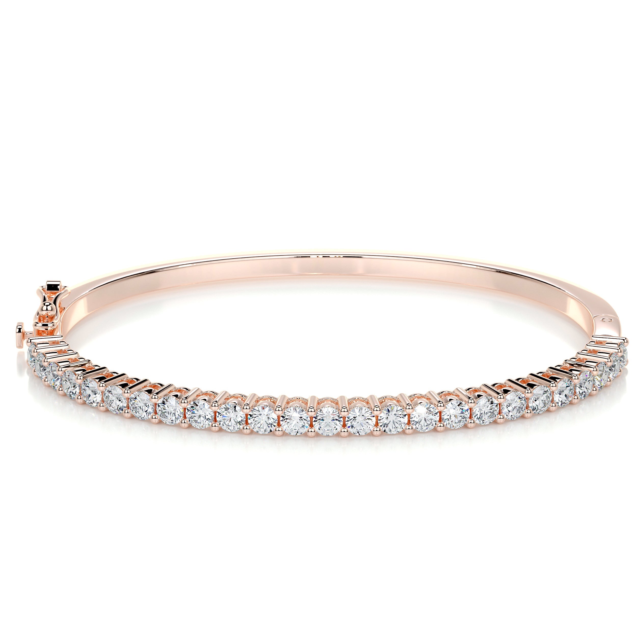 Karla Bangle Lab Grown Diamond Bracelet   (2.5 Carat) -14K Rose Gold