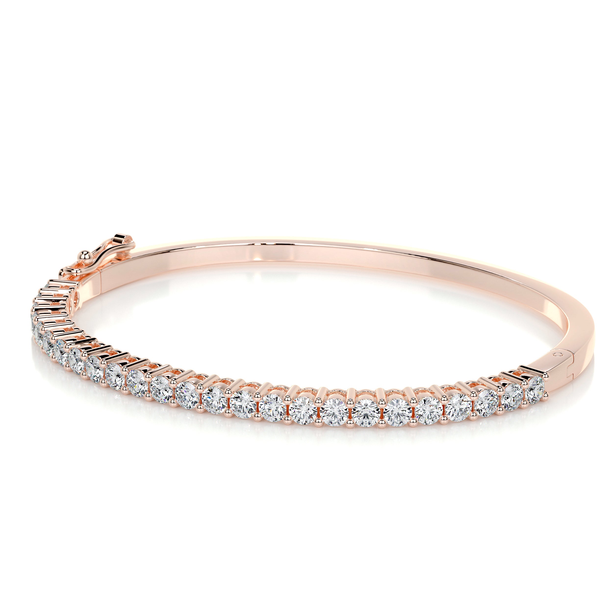Karla Bangle Diamond Bracelet   (2.5 Carat) -14K Rose Gold