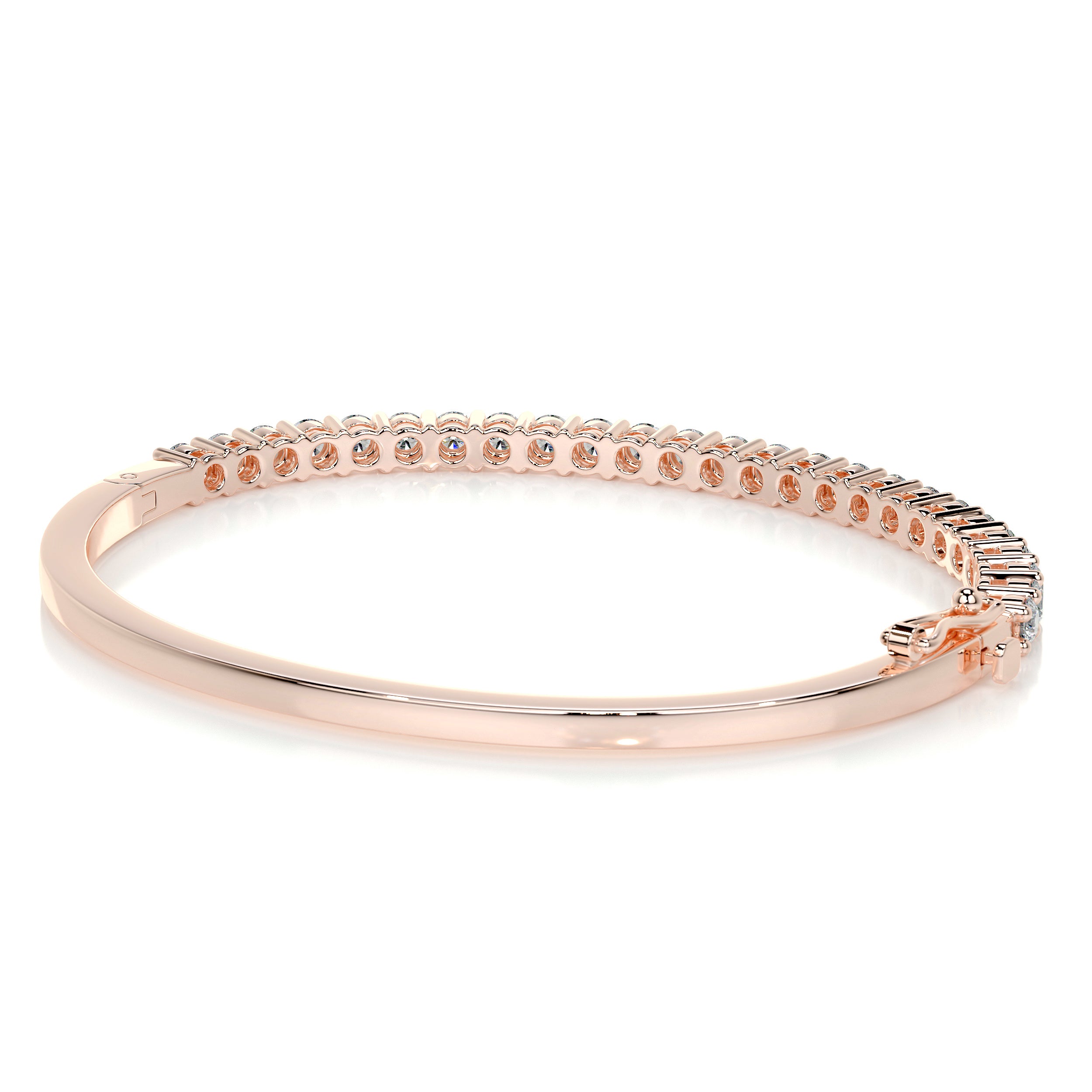 Karla Bangle Lab Grown Diamond Bracelet   (2.5 Carat) -14K Rose Gold