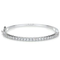 Karla Bangle Diamond Bracelet (2.5 Carat) -14K White Gold