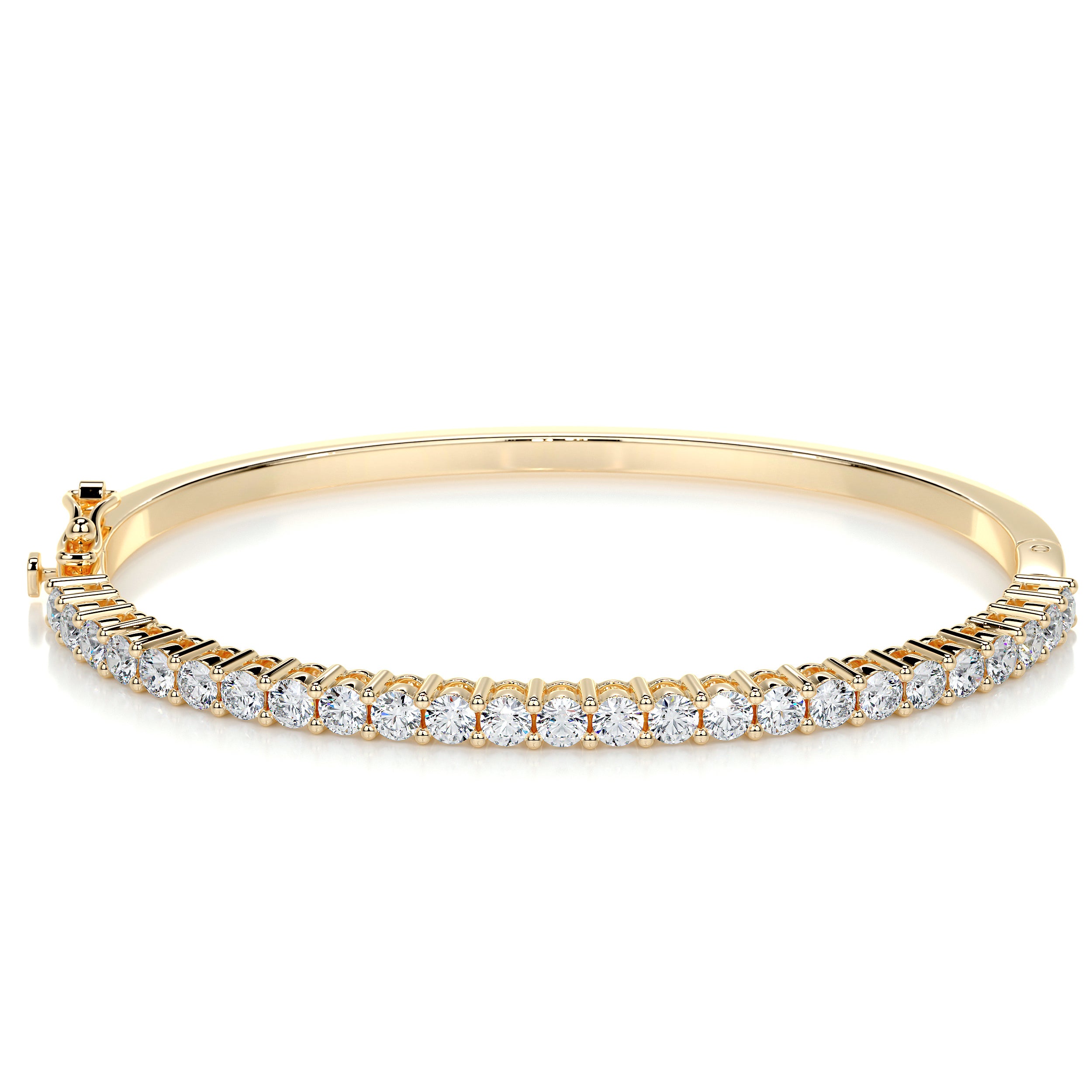 Karla Bangle Diamond Bracelet   (2.5 Carat) -18K Yellow Gold