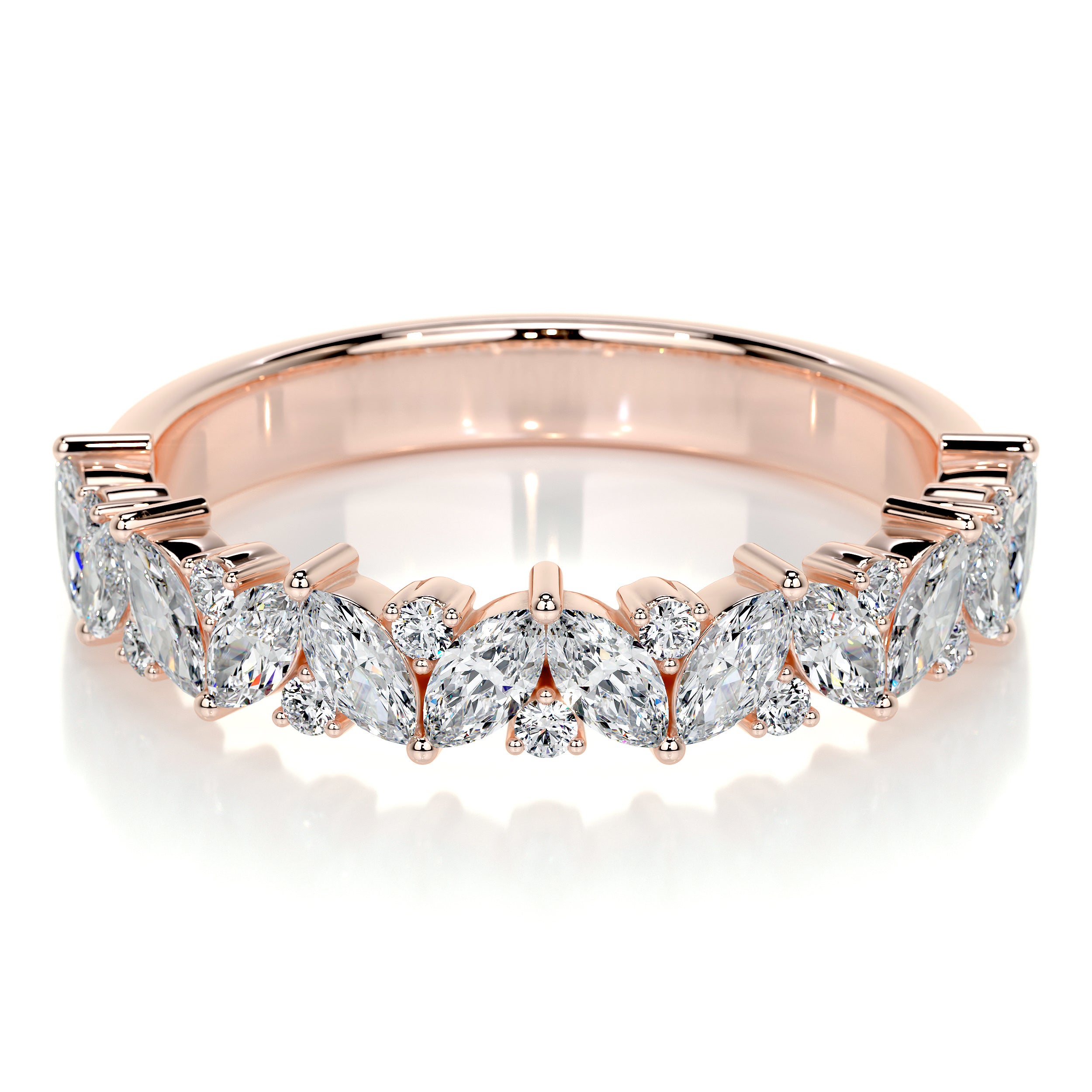 Regina Lab Grown Diamond Wedding Ring   (0.85 Carat) -14K Rose Gold