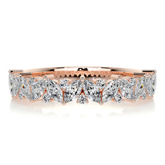 Regina Diamond Wedding Ring (0.85 Carat) -14K Rose Gold