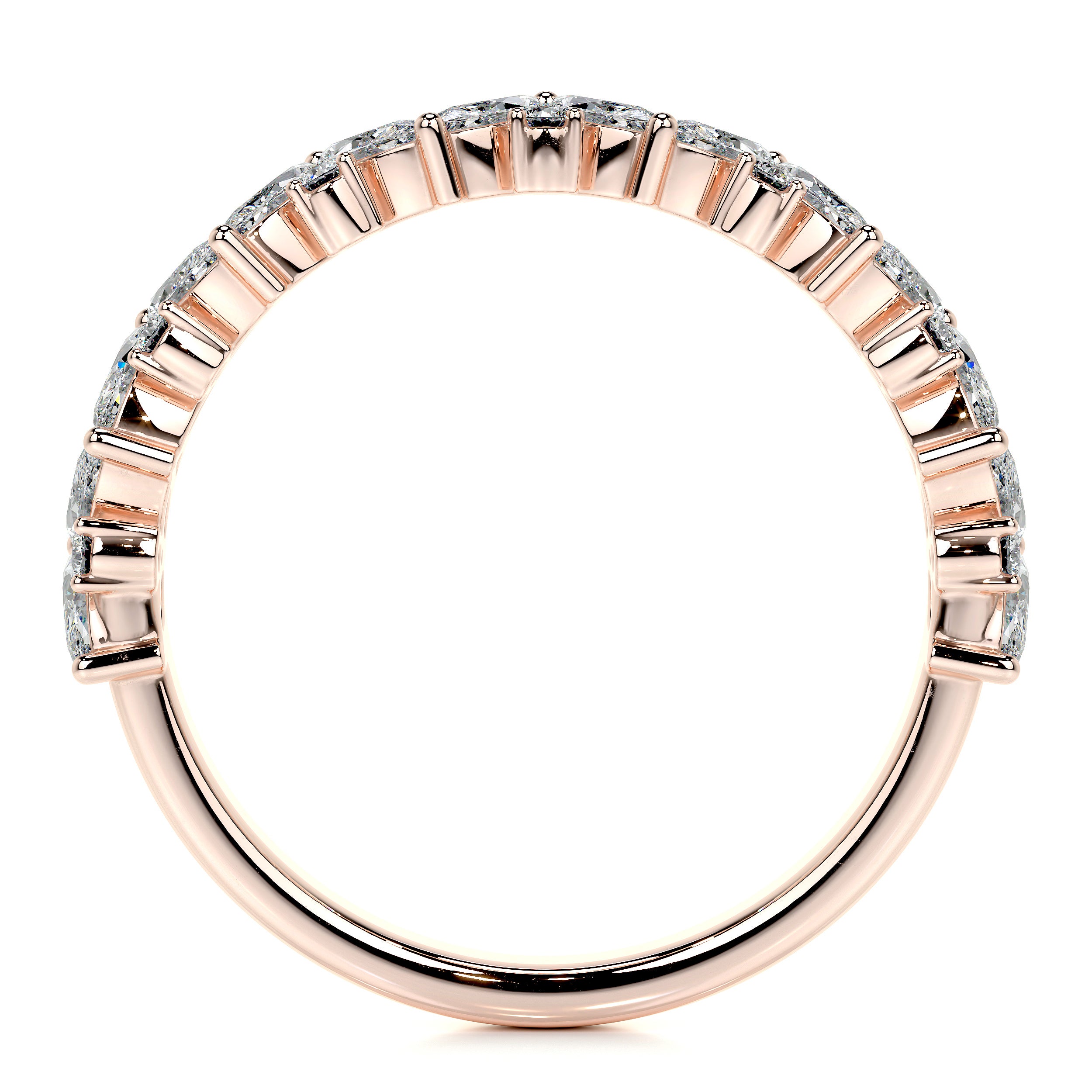 Regina Lab Grown Diamond Wedding Ring   (0.85 Carat) -14K Rose Gold