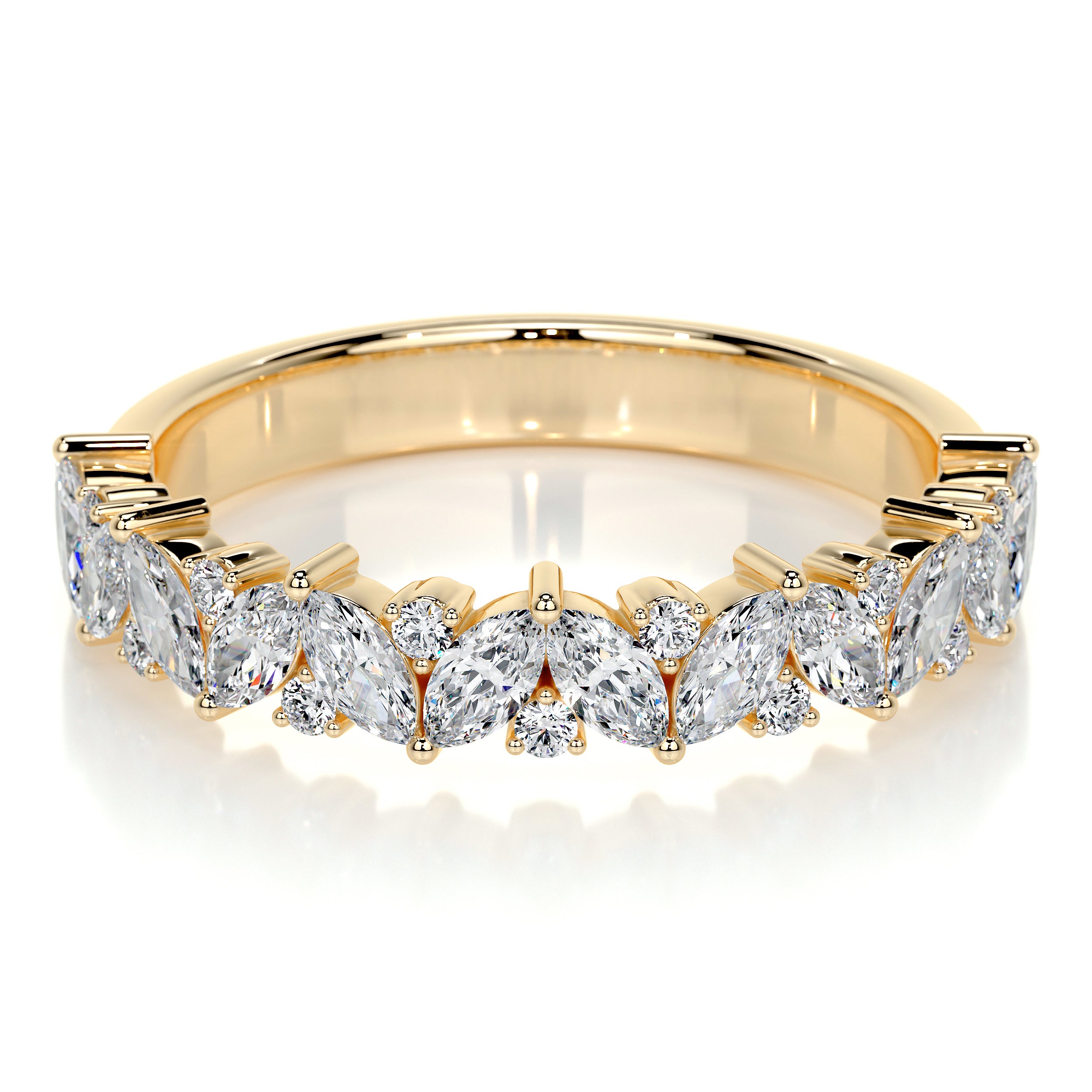 Regina Lab Grown Diamond Wedding Ring   (0.85 Carat) -18K Yellow Gold