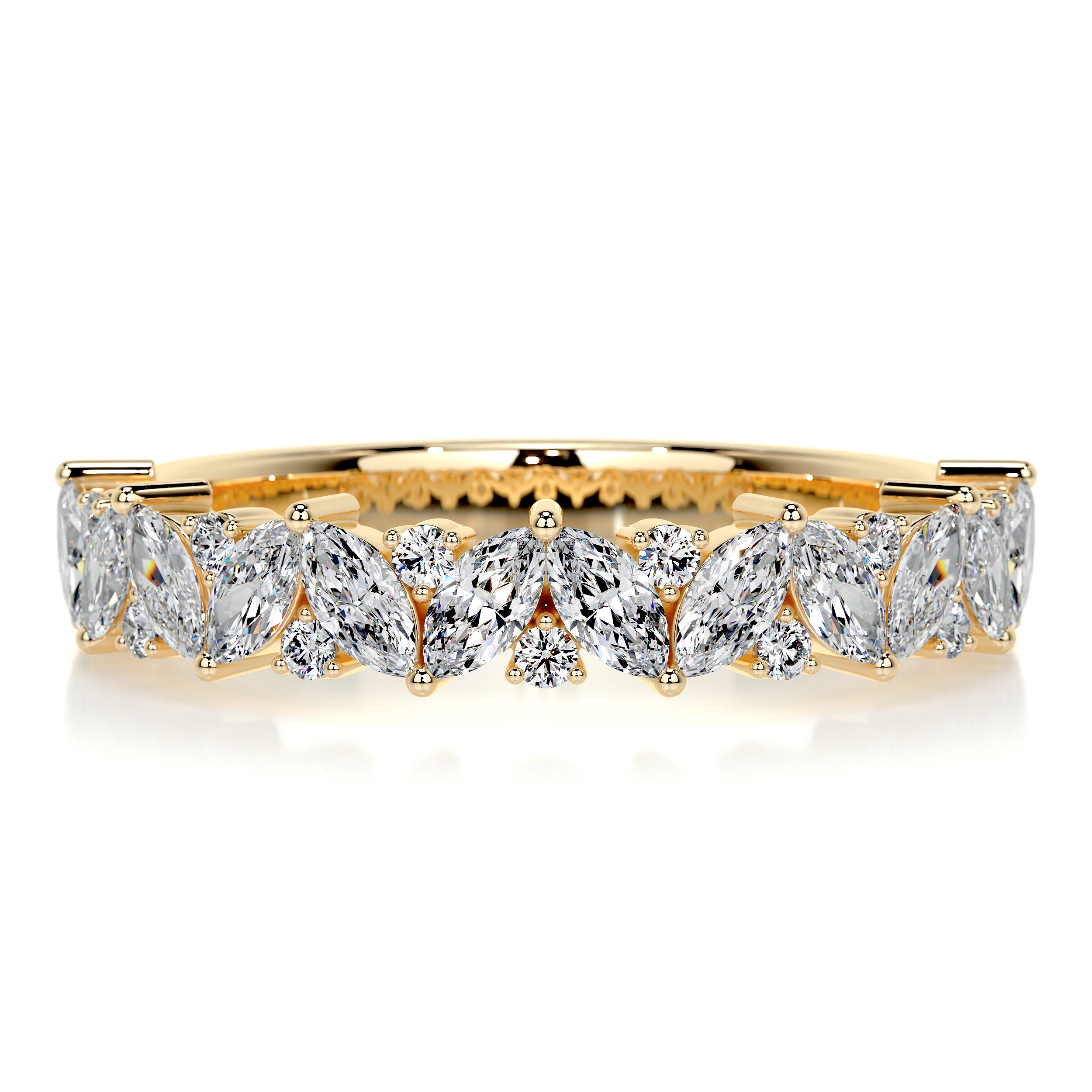 Regina Diamond Wedding Ring   (0.85 Carat) -18K Yellow Gold