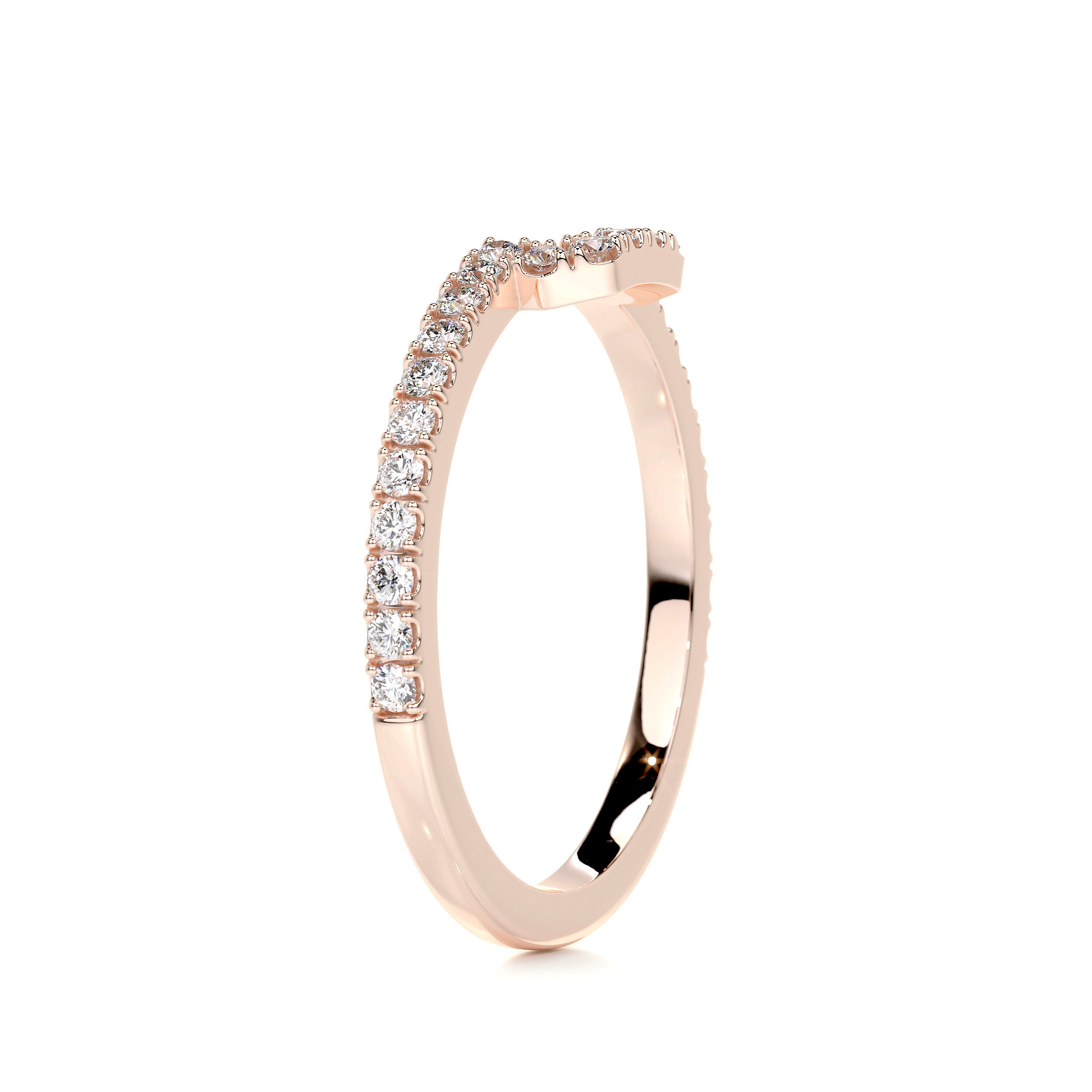 Luna Diamond Wedding Ring   (0.30 Carat) -14K Rose Gold