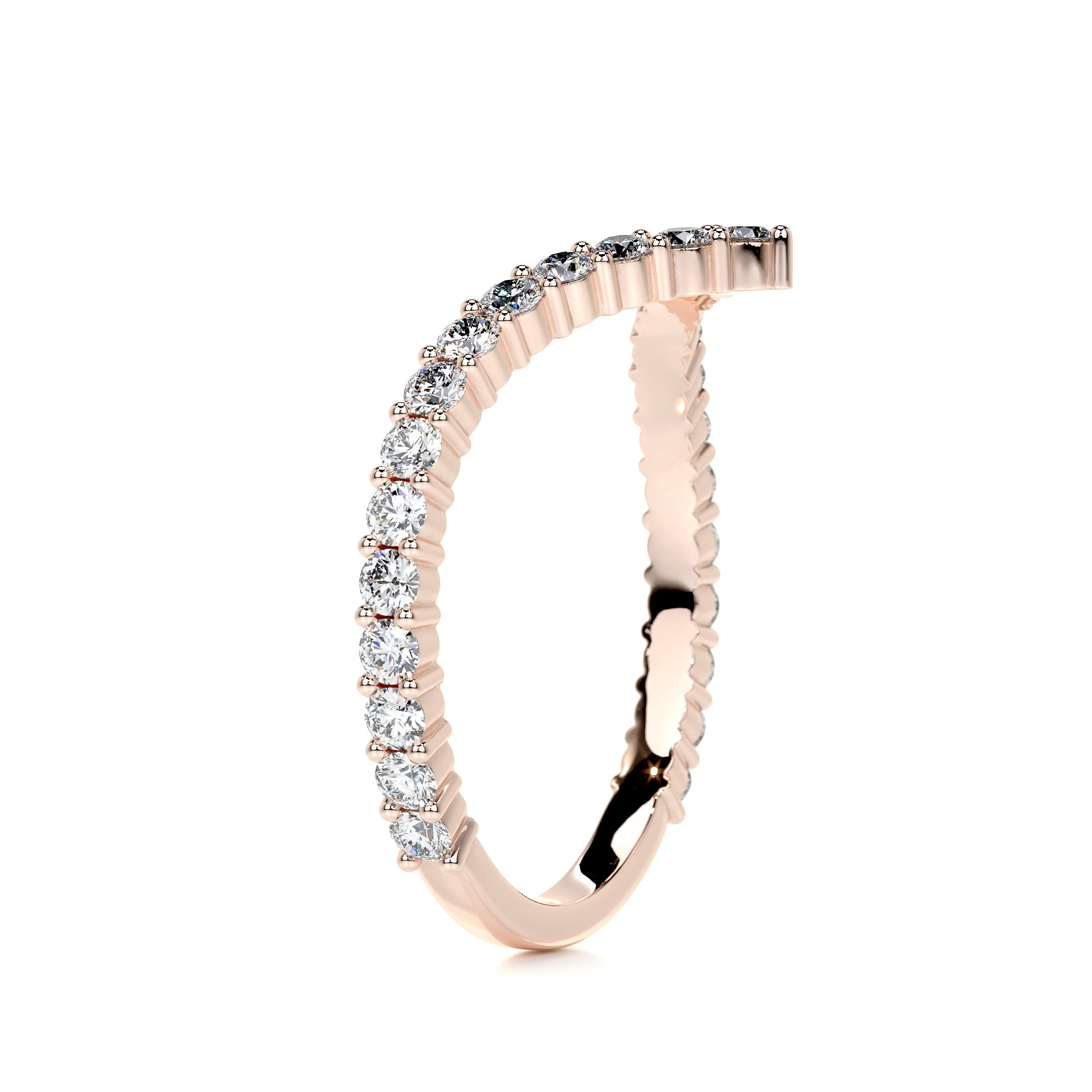 Dawn Diamond Wedding Ring   (0.50 Carat) -14K Rose Gold